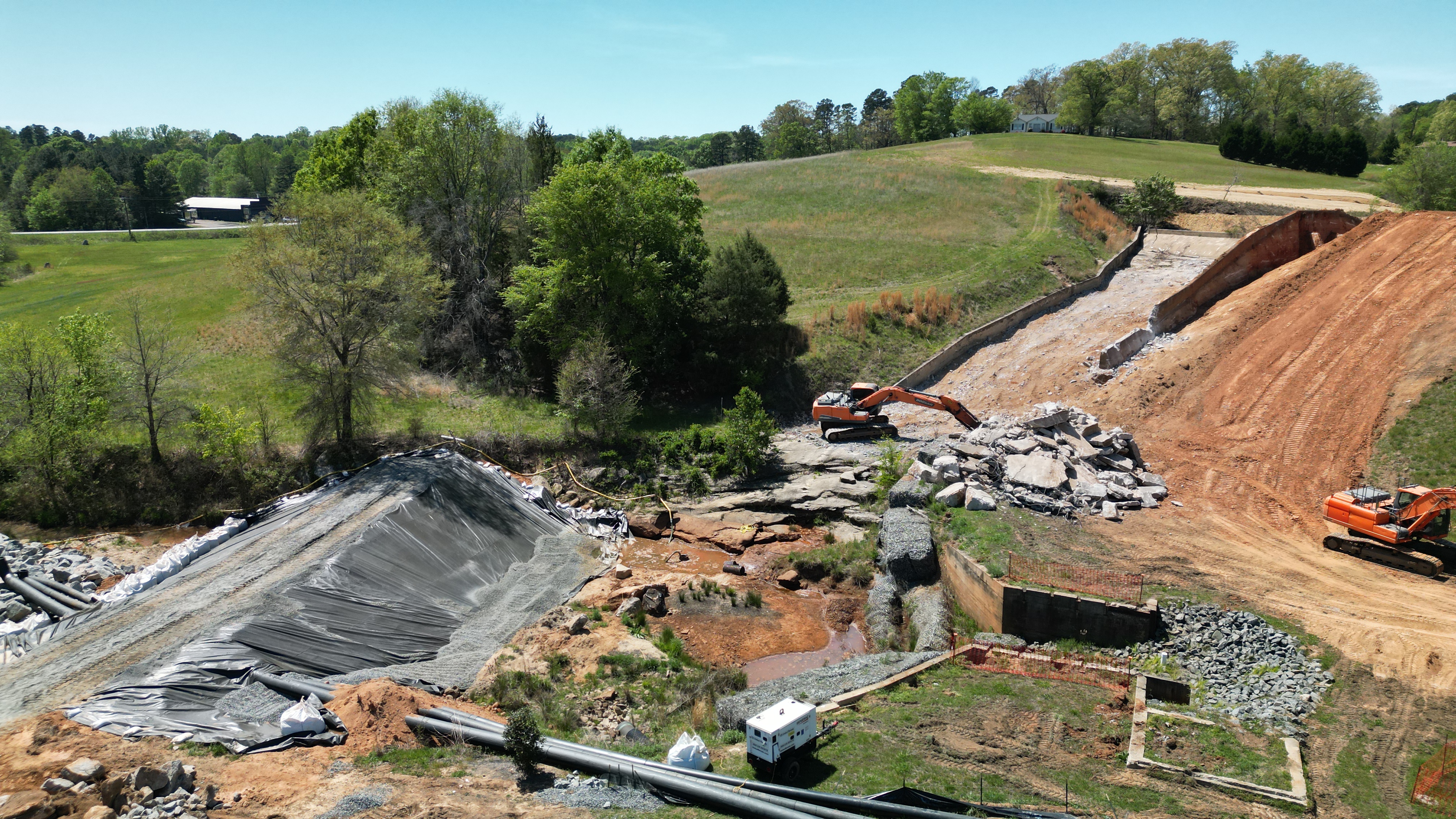 Spillway construction project 