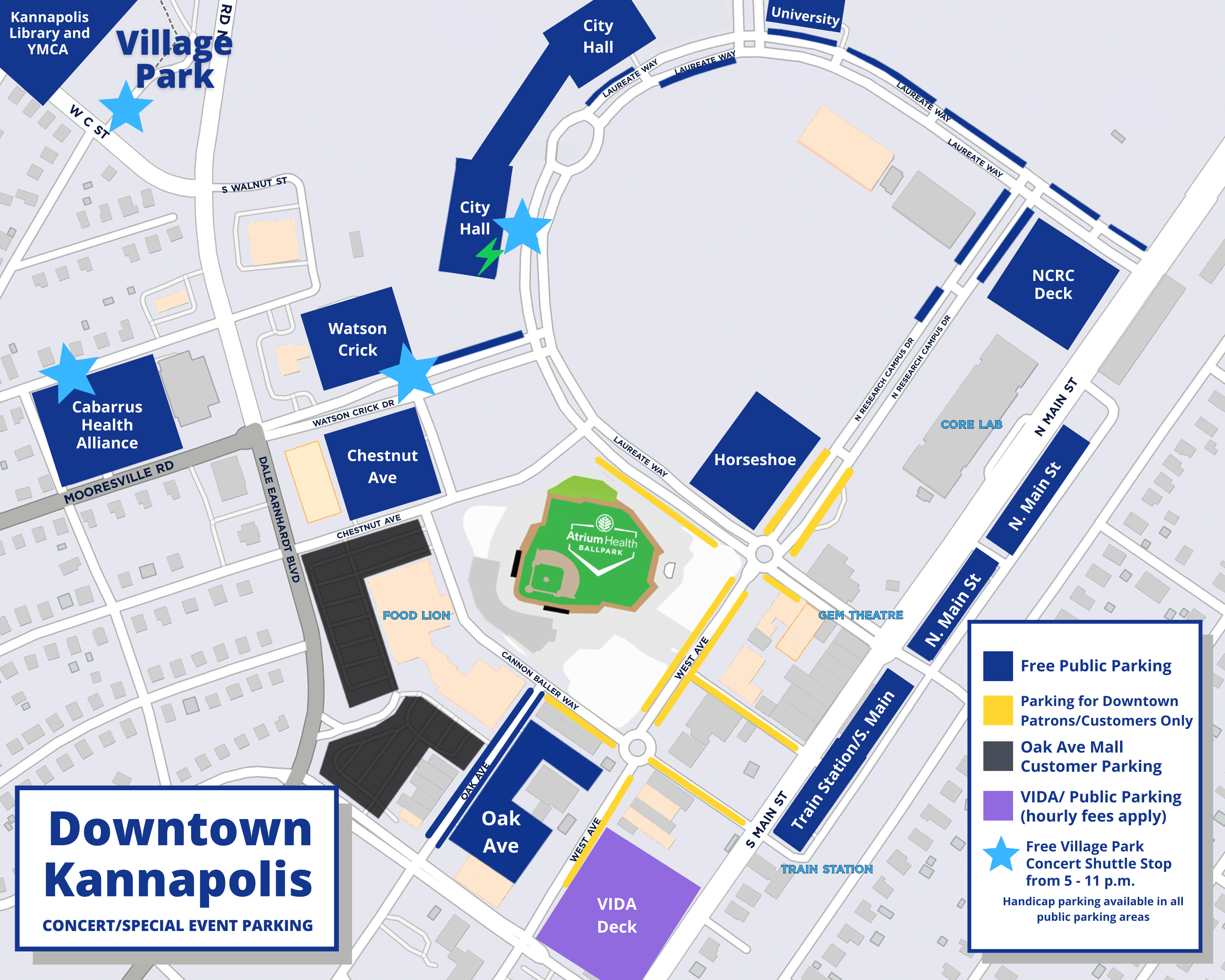special event parking map