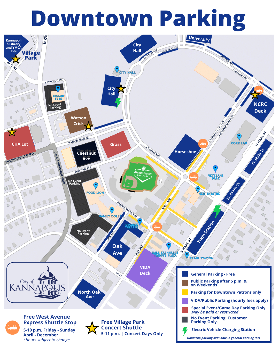 Downtown parking map Downtown parking map